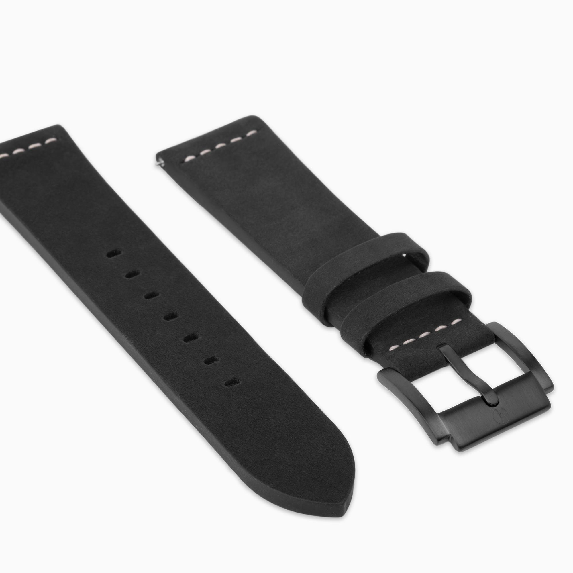 Accurist Aviation Men's Black Leather 22mm Strap